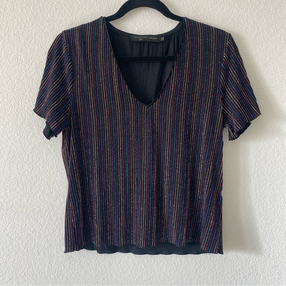 HOUSE OF HARLOW X REVOLVE SHIMMER SHIRT